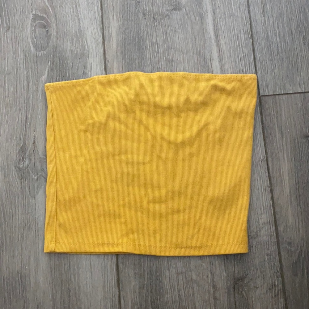 yellow tube top